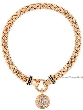 Nine West Women's Charm Stretch Bracelet Set, Gold Tone with Clear Glass